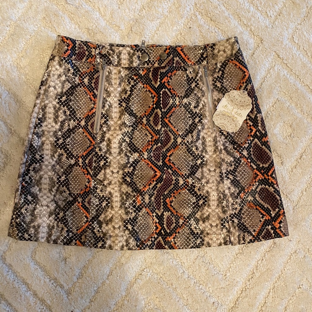 Alter’d State Snake Skin Print Skirt